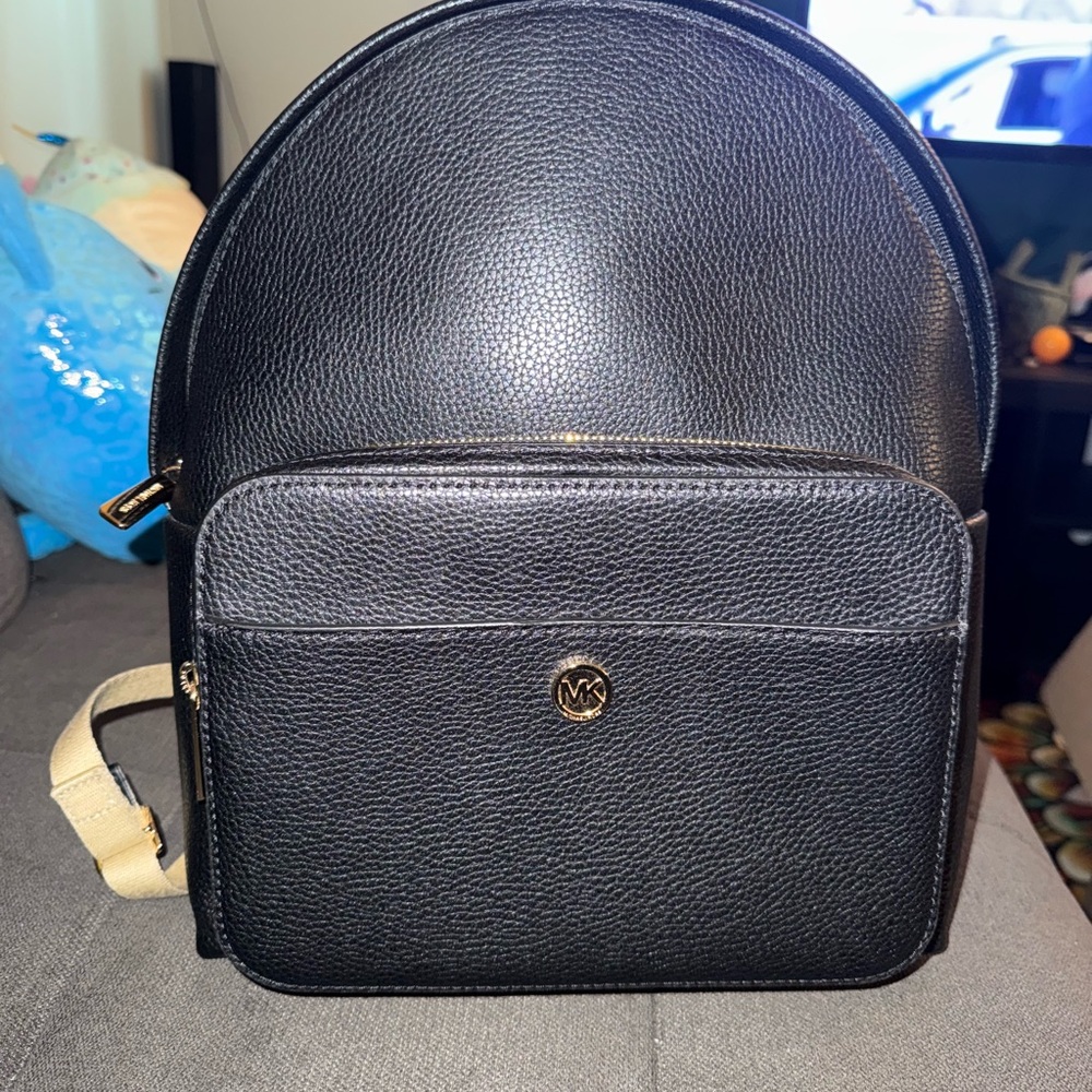 Michael Kors Black Leather Unisex Backpack